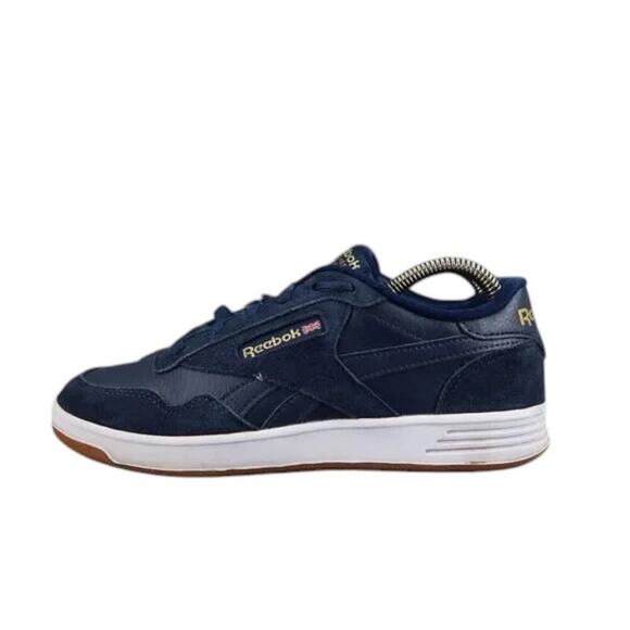 Reebok Shoes Womens 7.5 Sneakers Classic Lifestyle Trainers Blue Leather Lace Up - Picture 3 of 13